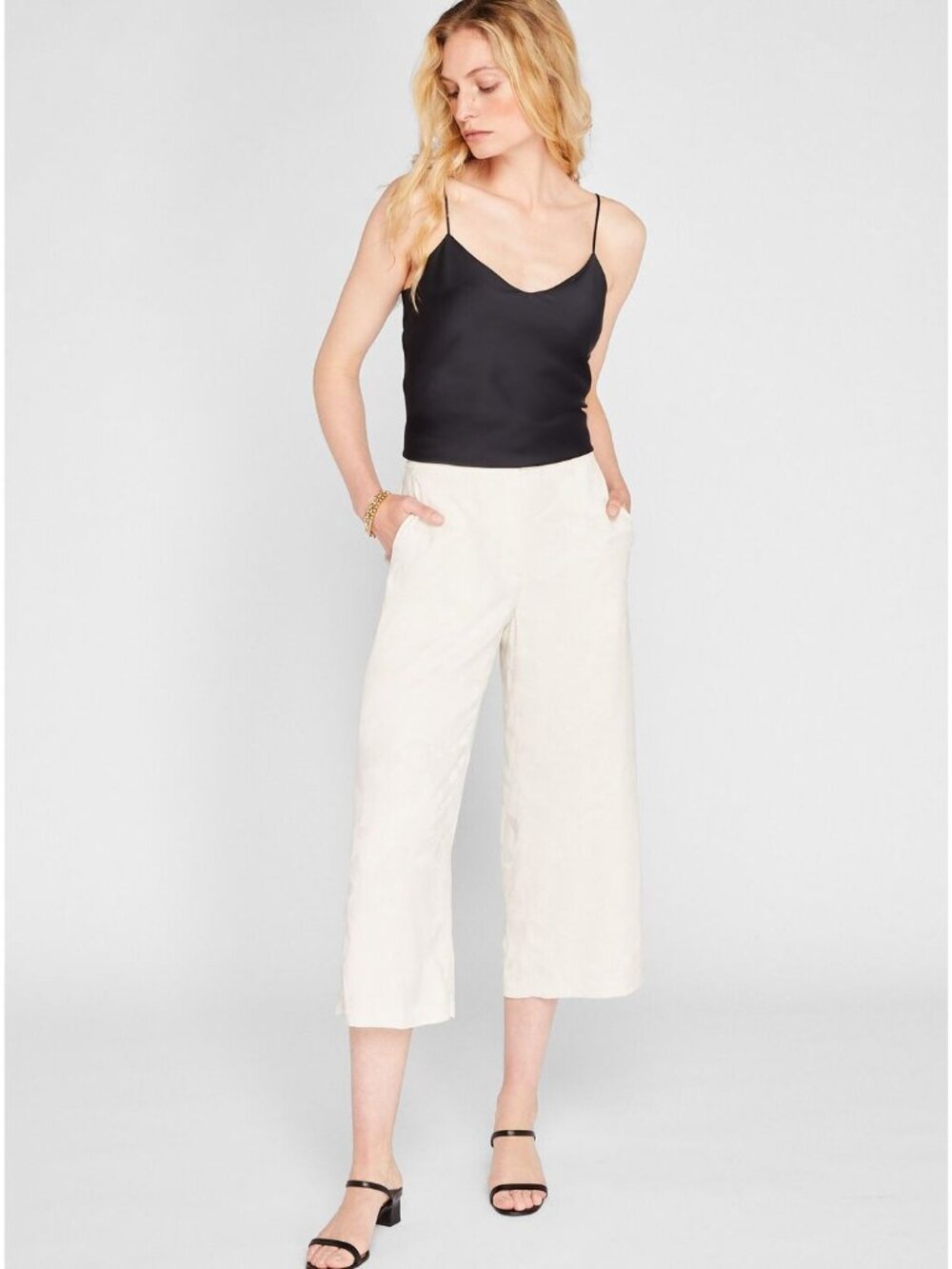 Club Monaco Womens Lightweight Jacquard Culottes 12 Silver Dove NWT $169.50